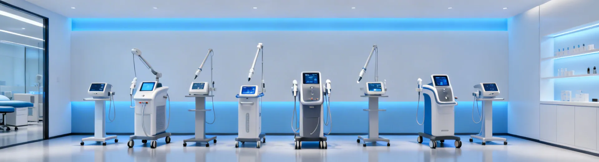 Cutera Laser product portfolio in clinical showroom