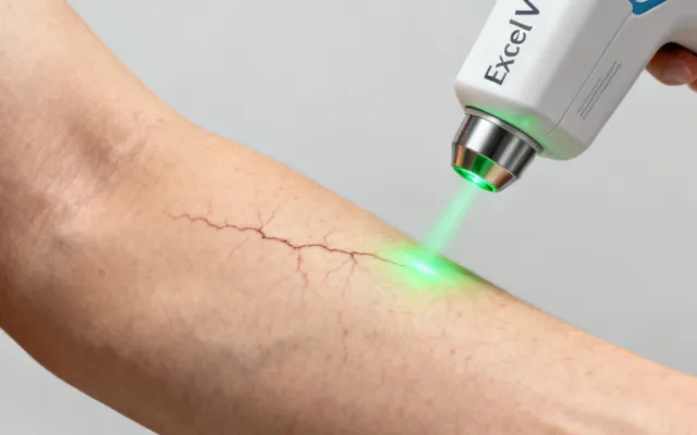 Cutera excel V+ vascular laser treatment
